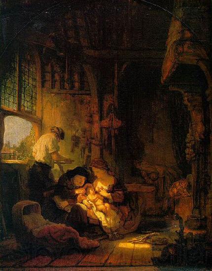 Rembrandt van rijn Holy Family Spain oil painting art